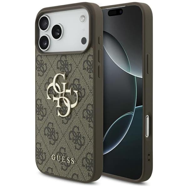 Guess Telefontaske til iPhone 17 Pro Max 4G Stort Logo - Brun Brun