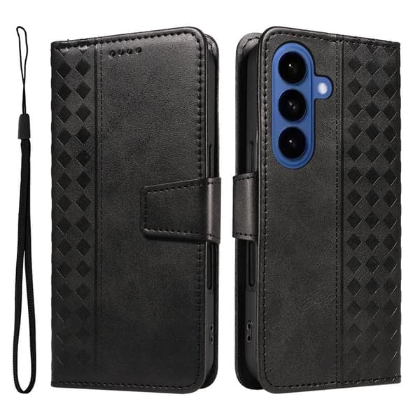 Samsung Galaxy S26 / S26 Pro Plånboksfodral Konstläder Ställ - Svart