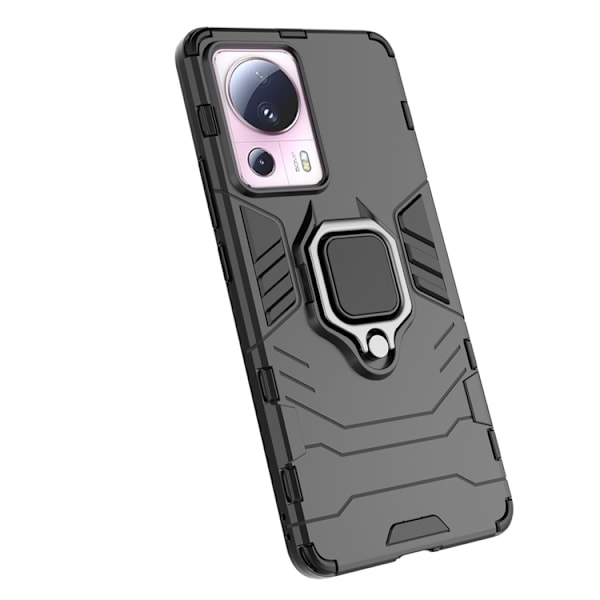 Xiaomi 13 Lite Mobilskal Ring Armor Magnetic Hållare - Svart