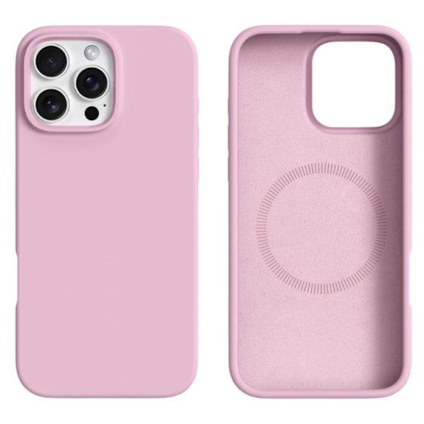 Mobilskal till iPhone 16 Pro Max MagSafe Silikon Liquid - Rosa Rosa
