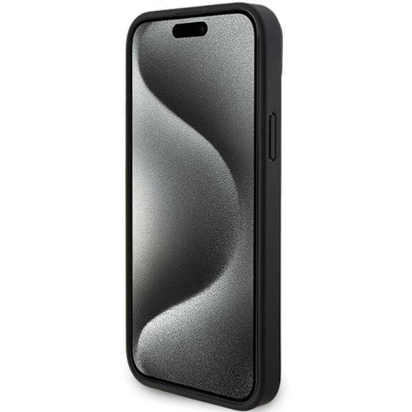 Mercedes iPhone 15 Plus Mobilskal Magsafe Smooth Läder - Svart Svart