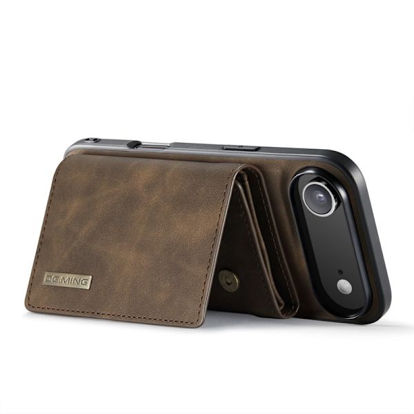 DG.MING iPhone Air Konstläder Plånboksfodral Kickstand Brun