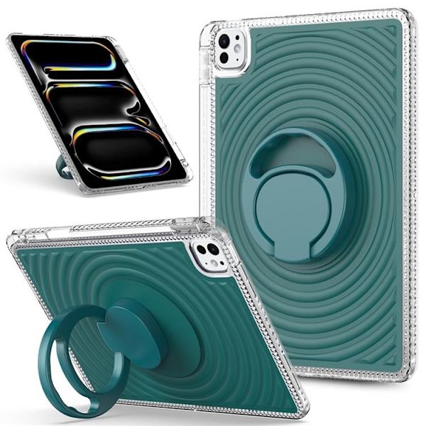 iPad Pro 11 (2025 / 2024) Mobilskal Kickstand Wave Pattern - Lila Lila