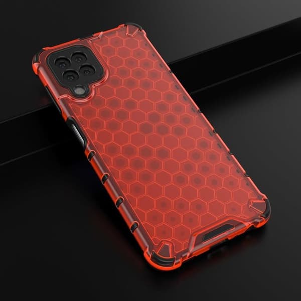 Galaxy A22 4G Mobilskal HoneyComb - Rød Röd