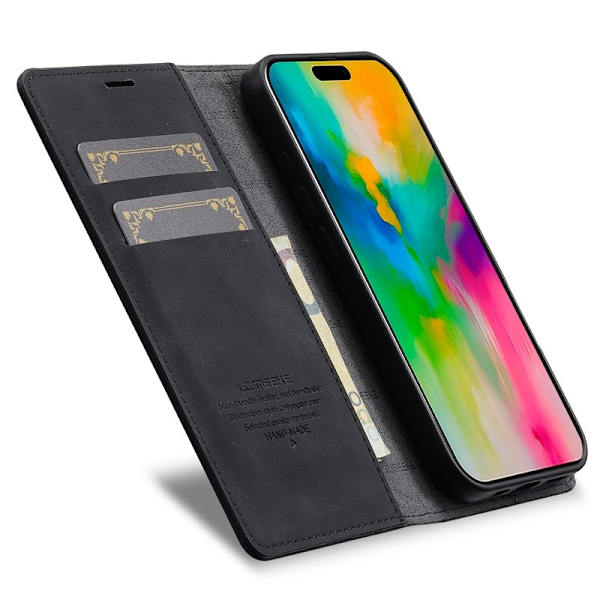 LC.IMEEKE iPhone 17 Plånboksfodral Konstläder- Svart