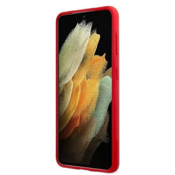 US Polo Silicone On Tone Skal Galaxy S21 Plus - Röd Red