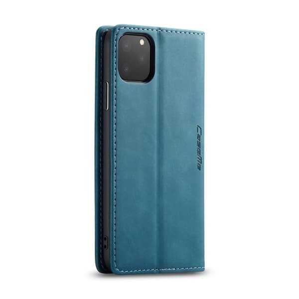 CASEME 013 Konstläderplånboksfodral för iPhone 11 Pro - Blå