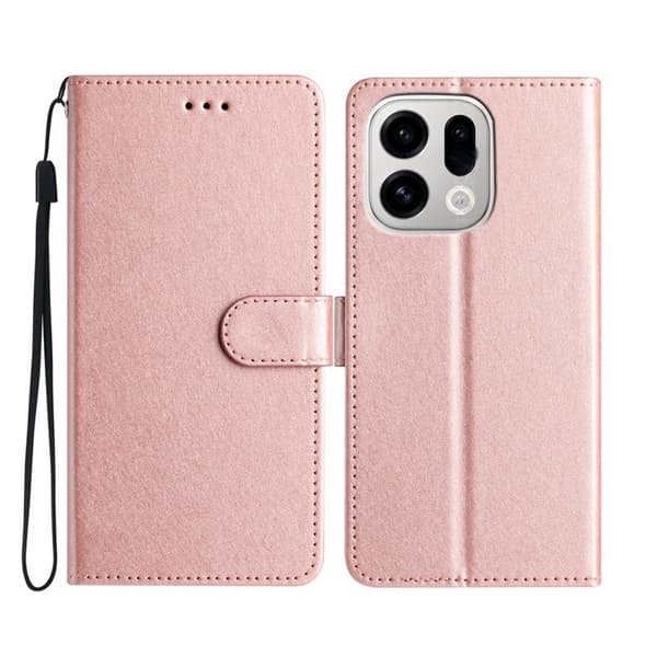 Oppo Find X9 Pro 5G Plånboksfodral Konstläder Magnetlås - Roséguld