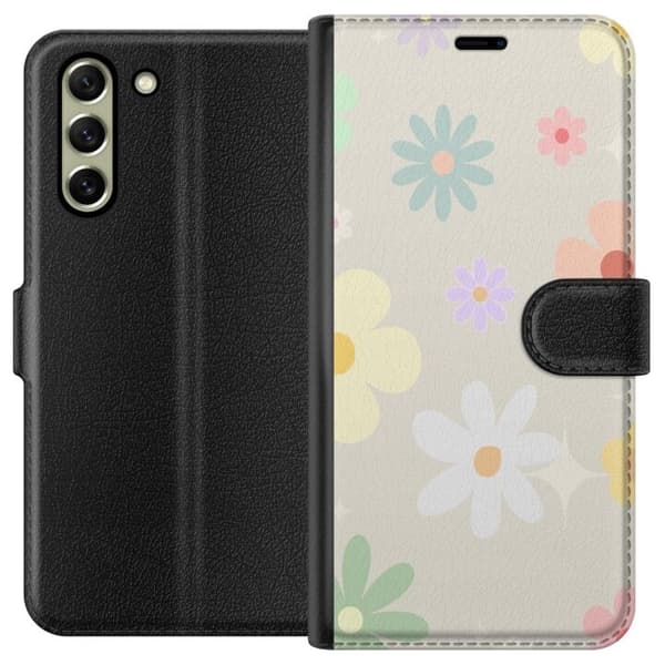 Pung Taske til Samsung Galaxy S21 FE 5G med fejende blomster