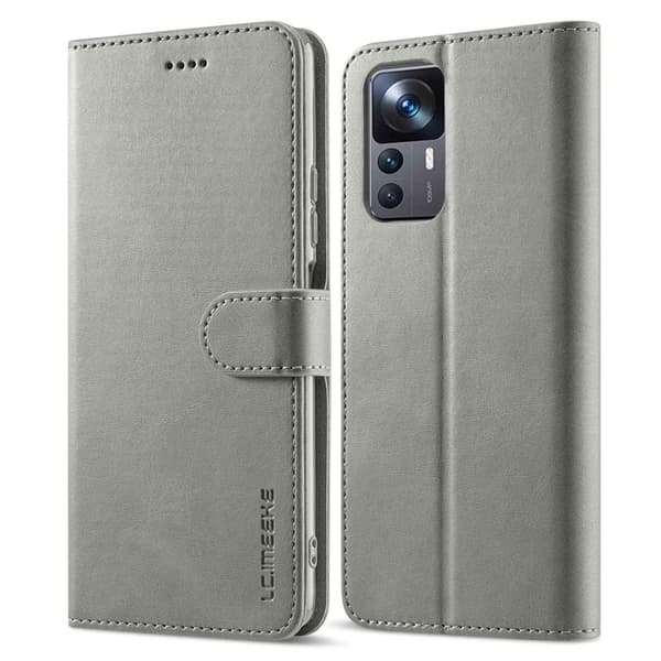 LC.IMEEKE Xiaomi 12T 5G Plånboksfodral Konstläder - Grå