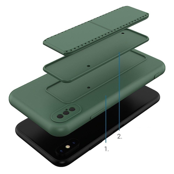 Wozinsky Kickstand silikonikotelo iPhone Xs Max - musta Black