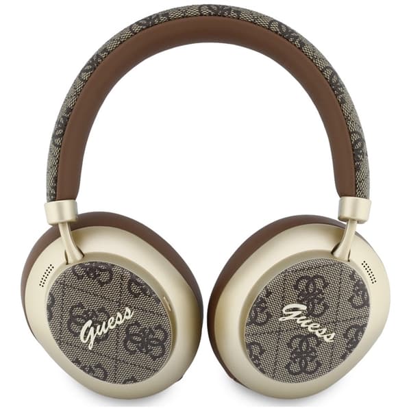 Guess On-Ear Hörlurar Bluetooth ENC 4G Gold Script Metal - Brun