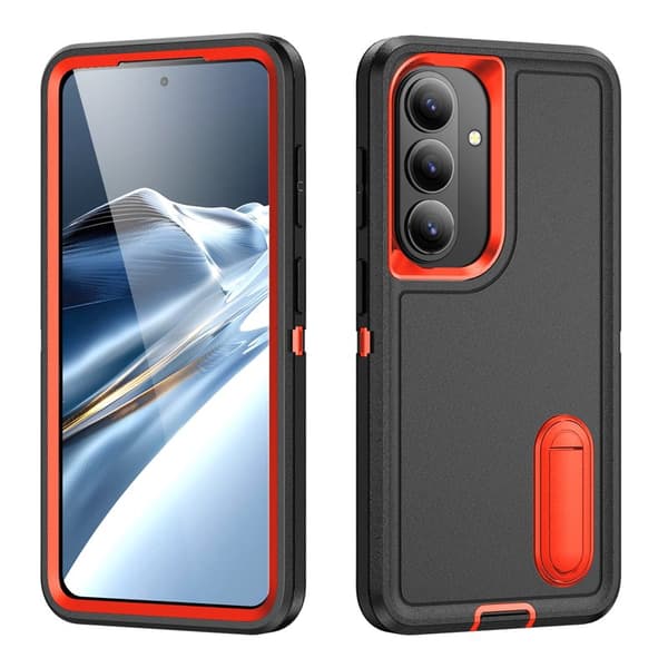 Mobilskal för Samsung Galaxy S26 Plus PC + Silikon Anti-Drop Kickstand - Svart