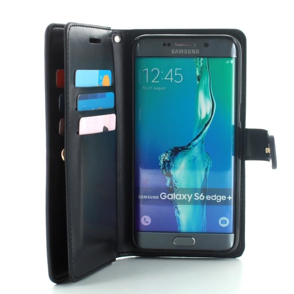 CoveredGear Liberty -lompakko Samsung Galaxy S6 Edge+:lle (musta)