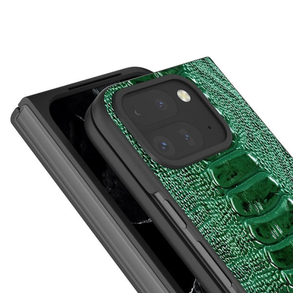ABEEL Google Pixel 9 Pro Plånboksfodral Äkta Läder Grön