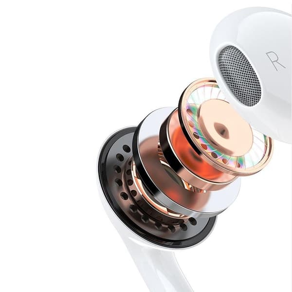 Dudao In-Ear Hörlurar med USB Typ-C Kontakt - Vit Vit