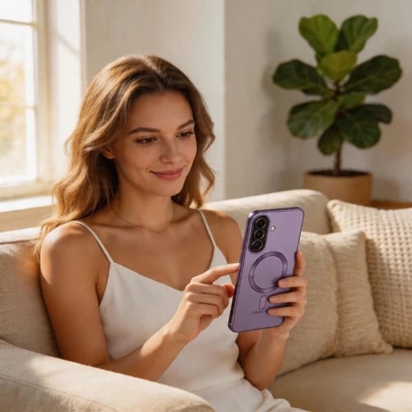 Tech-Protect Mobilskal För Galaxy A37 5G Magsafe Magflex - Cobalt Violet Lila