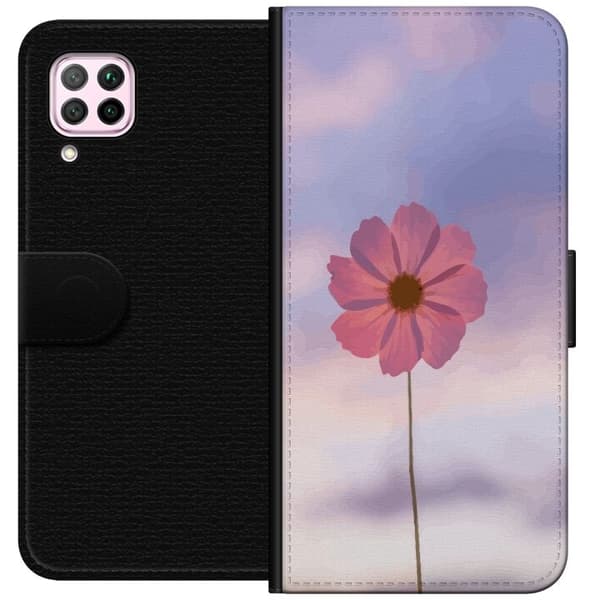 Plånboksfodral till Huawei P40 lite med Rosa blomma