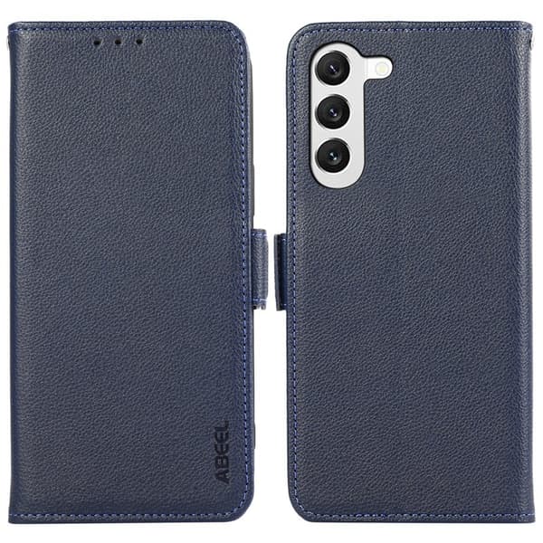 ABEEL Samsung Galaxy S23 Plånboksfodral Konstläder RFID-Skydd Blå