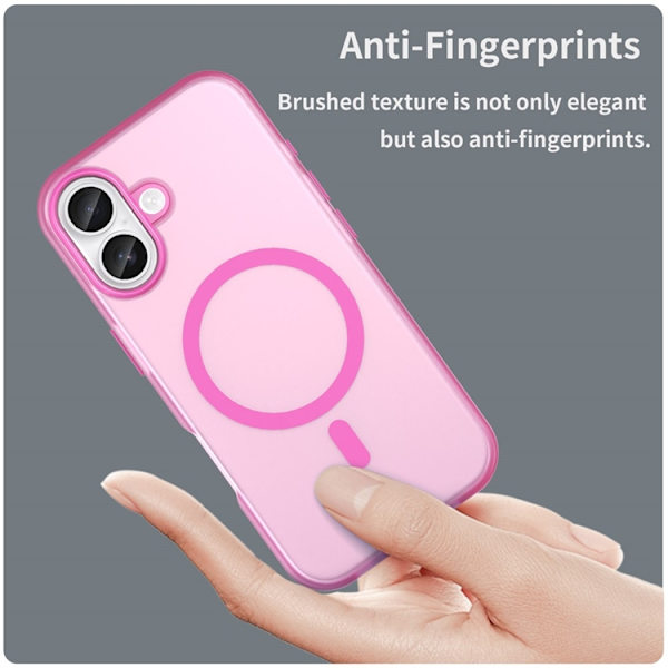 Mobilskal till iPhone 17 MagSafe Slim Matte Translucent - Rosa Rosa