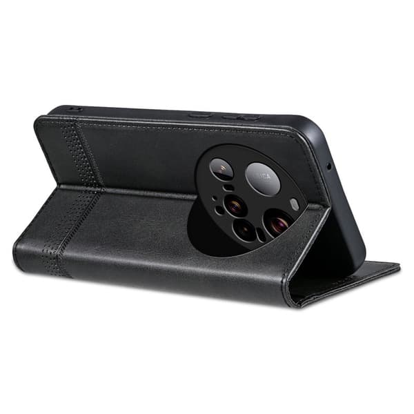 AZNS Xiaomi 15 Ultra Plånboksfodral Konstläder - Svart