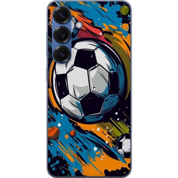Telefontaske til Samsung Galaxy S25+ med fodbolde