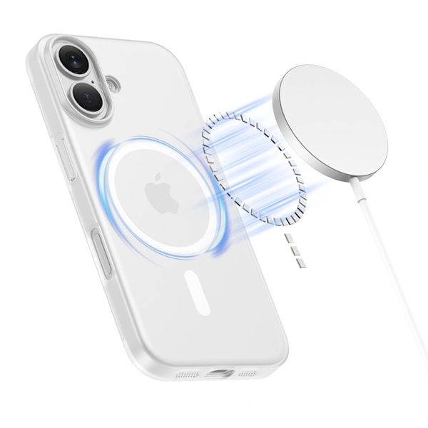 Tech-Protect Mobilskal till iPhone 17 Magsafe Slim - Matte Vit Vit