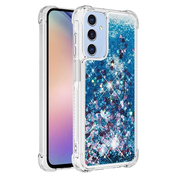 Mobilskal till Galaxy A17/A26 Glitter Quicksand TPU - Blå Blå