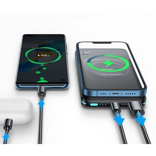 Joyroom Magnetic Magsafe Powerbank 10000 mAh - musta Black