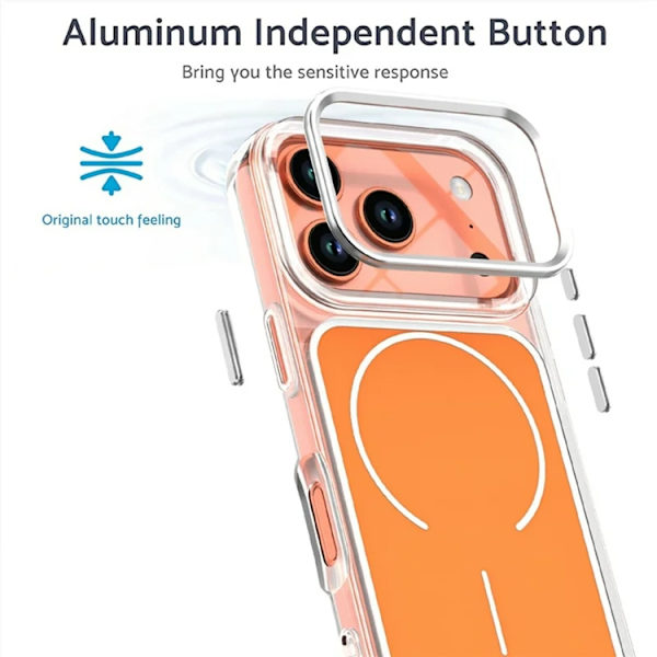 Mobilskal till iPhone 17 Pro Magsafe Electroplated - Vit Vit