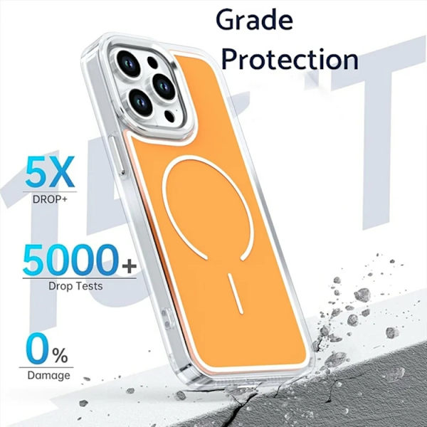 Mobilskal till iPhone 16 Pro Max Magsafe Electroplated - Vit Vit