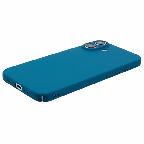 Mobilskal till iPhone 16 Plus Skin-Touch Rubberized PC - Blå Blå