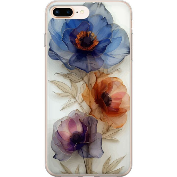 Mobilcover til Apple iPhone 7 Plus med Silke Blomster