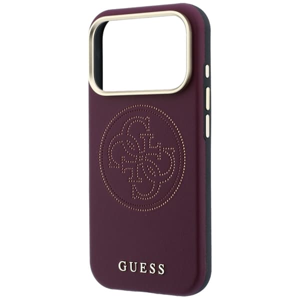 Guess Mobilskal För iPhone 18 Pro/iPhone 17 Pro Magsafe Perforated 4G Gold Logo