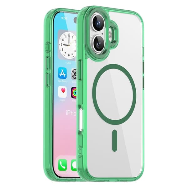 Mobilskal till iPhone 17 MagSafe TPU+PC Transparent - Grön Grön