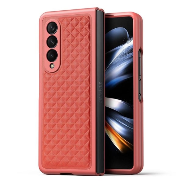 Dux Ducis Galaxy Z Fold 4 matkapuhelinkotelo Venetsian nahkaa - vaaleanpunainen