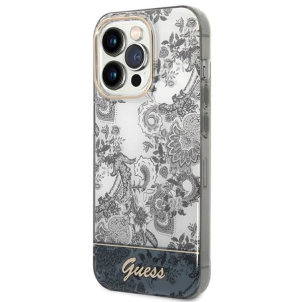 GUESS iPhone 14 Pro Max Skal Porcelain Collection - Harmaa