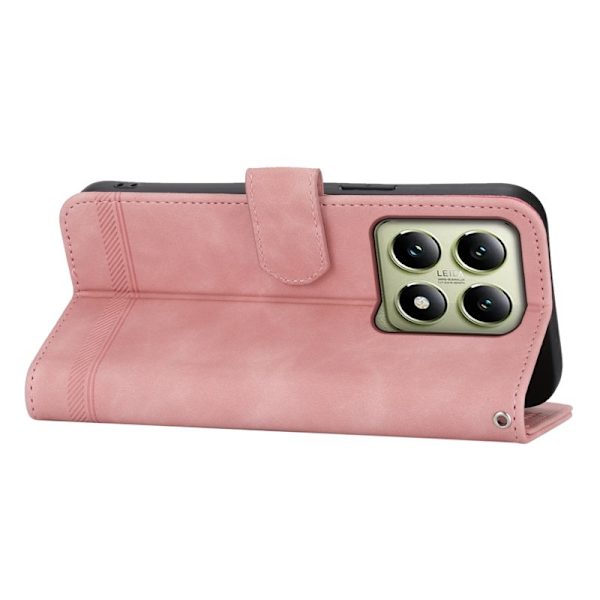 DIERFENG DF-03 för Xiaomi 14T Plånboksfodral Konstläder - Rosa
