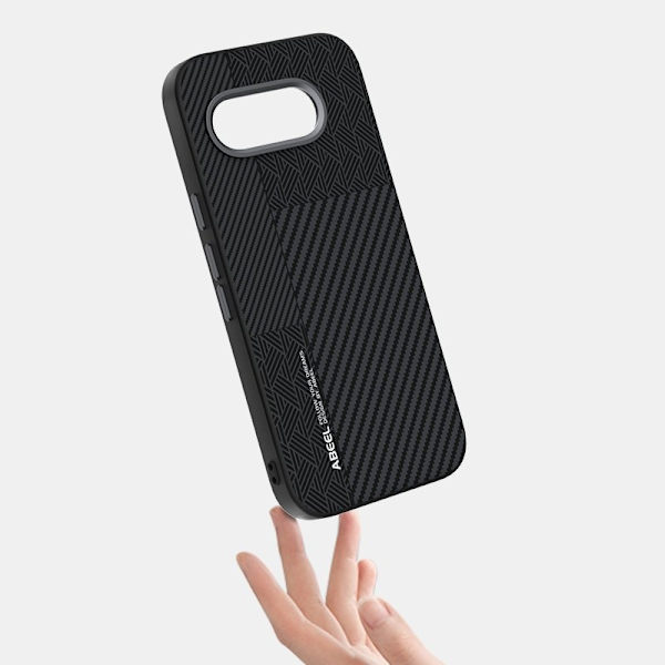 ABEEL Mobilskal till Google Pixel 9a PC TPU Aluminium PU Läder - Textur 1