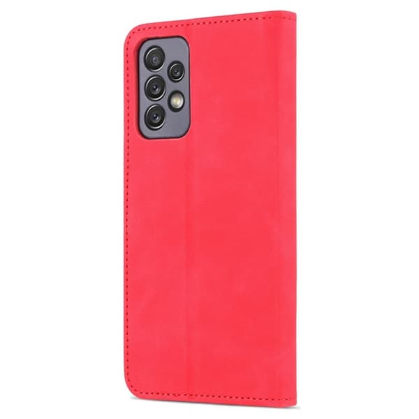 AZNS Samsung Galaxy A73 5G Plånboksfodral Konstläder - Röd