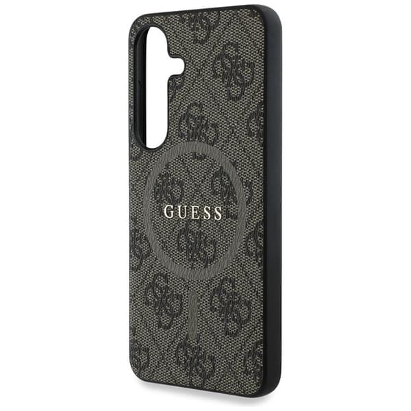Guess telefontaske til Galaxy S25 MagSafe 4G Ring Classic Logo - Brun Brun