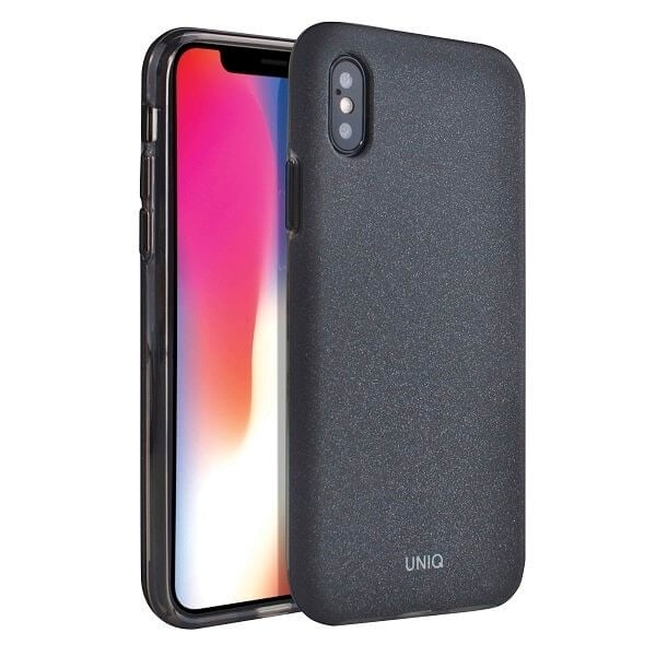 UNIQ Lithos skal iPhone X/Xs träkol Svart Svart
