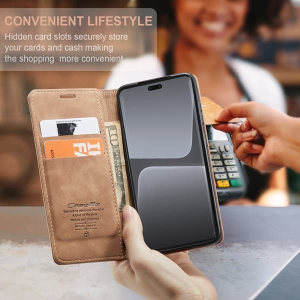 CASEME 013 Plånboksfodral för Xiaomi 13 Lite - Konstläder - Brun