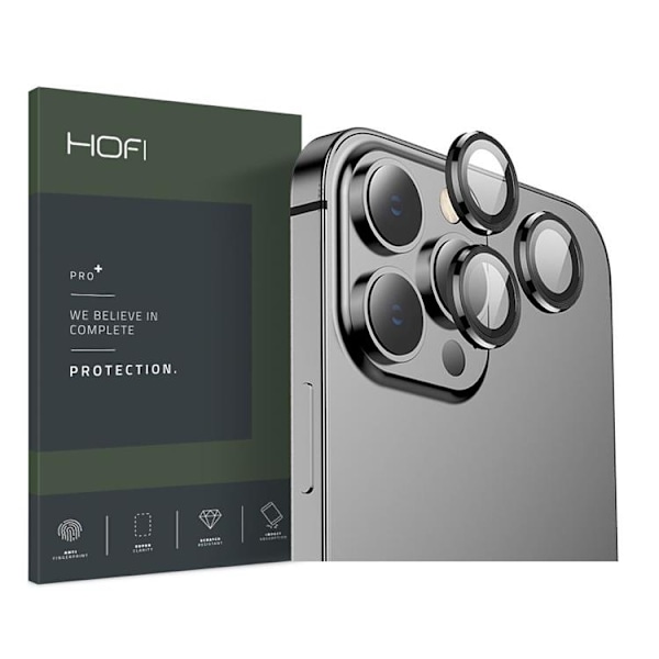 Hofi Kameralinsskydd i Härdat Glas iPhone 13 Pro/13 Pro Max Svart