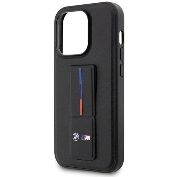 BMW iPhone 14 Pro -puhelimen kuori Grip Hot Stamp - Musta Black