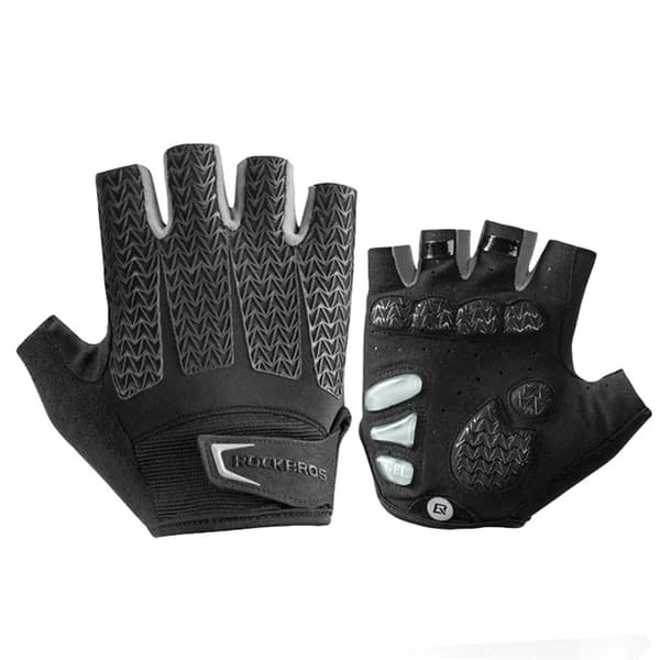 Rockbros Cykel Handskar Med Gel Inserts S169BGR Medium - Svart/Grå Svart