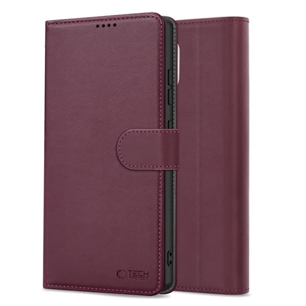 Tech-Protect Plånboksfodral För Galaxy A57 5G - Mulberry Vinröd