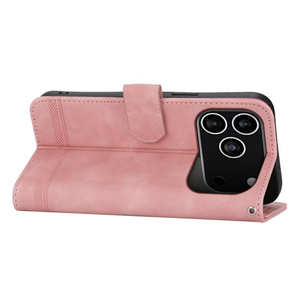DIERFENG DF-03 Plånboksfodral för iPhone 17 Pro Konstläder - Rosa