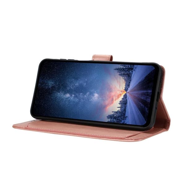 OnePlus 15 5G Plånboksfodral Folio Flip Konstläder Roséguld