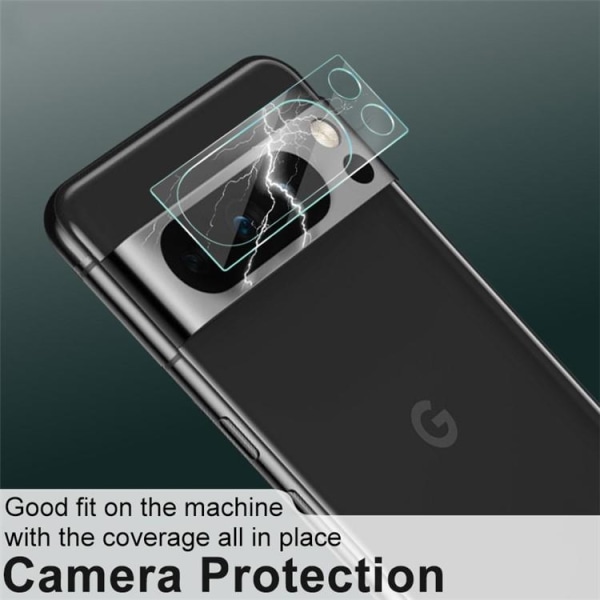 [2-PACK] Google Pixel 8 Kameralinsskydd i Härdat Glas - Clear